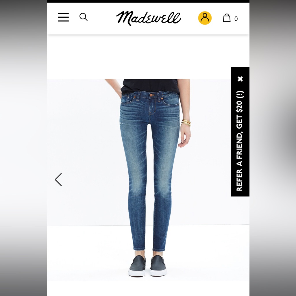 Women’s Madewell Skinny Skinny Jeans In Edmonton Wash